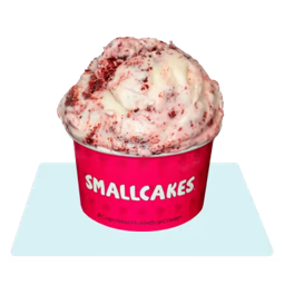Red velvet ice cream and cupcake creations from the Smallcakes Creamery